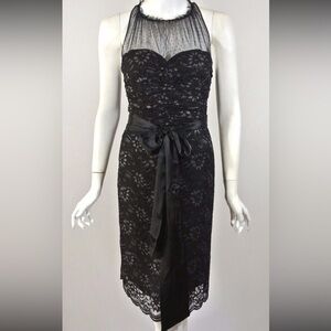 BCBGMaxAzria Black Strapless Lace Dress Size 2